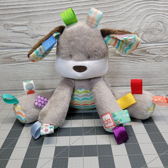 Bright Starts Plush Dog Taggies Toy Teething Chew Rattle Set‎ Baby Gift Puppy - Picture 3 of 10